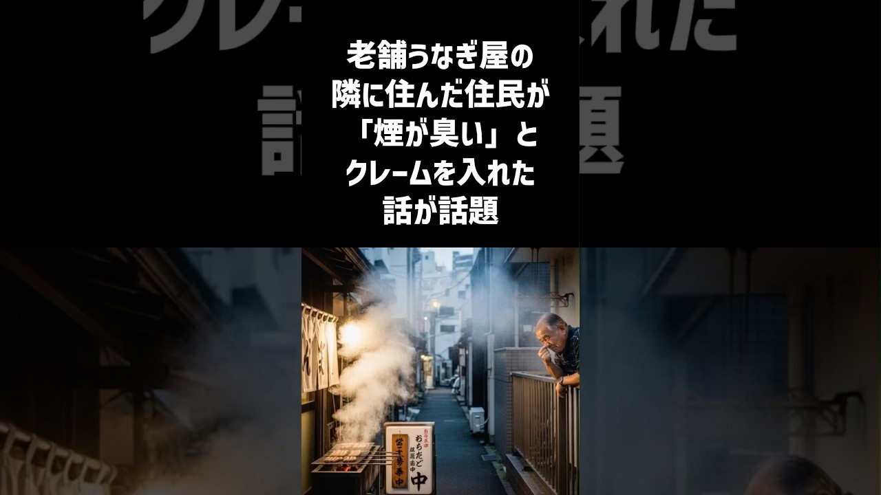 老舗うなぎ屋の隣に住んだ住民が「煙が臭い」とクレームを入れた話が話題#話題 #一分でわかる