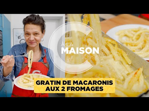 Gratin de macaronis aux 2 fromages