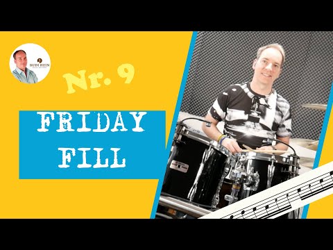 Friday-Fill Nr.9 - Paradiddle - Ghost Notes und 16tel-Fill - Schlagzeug lernen mit Rudi Hein