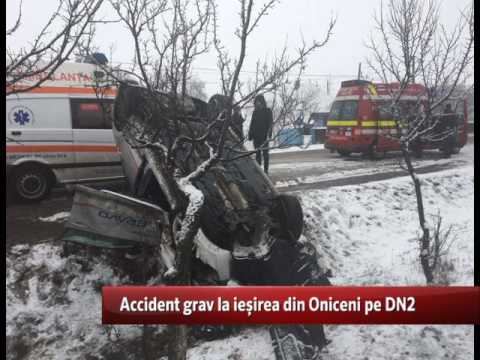 Accident grav la iesirea din Oniceni pe DN2