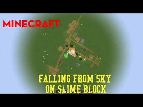 Falling from sky on slime a block?? #Minecraft  |V5 games|👍