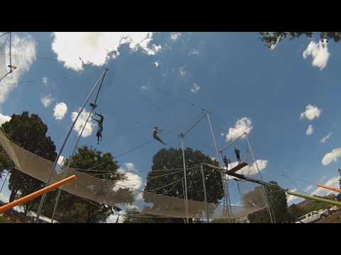 Listo flying trapeze team rehearsals