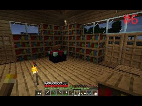 Minecraft Survival Bölüm 6 - Büyü Masası, kitaplık, ve Örs nasıl yapılır.