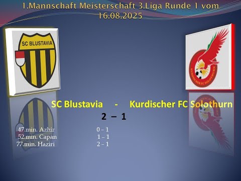 1.Mannschaft Meisterschaft 3.Liga SC Blustavia - Kurdischer FC Solothurn