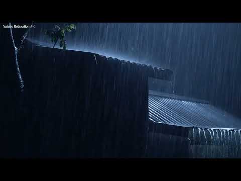 úľava od stresu a nespavosti: Silný dážď a mohutné hrmenie na plechovej streche | Prírodné melódie