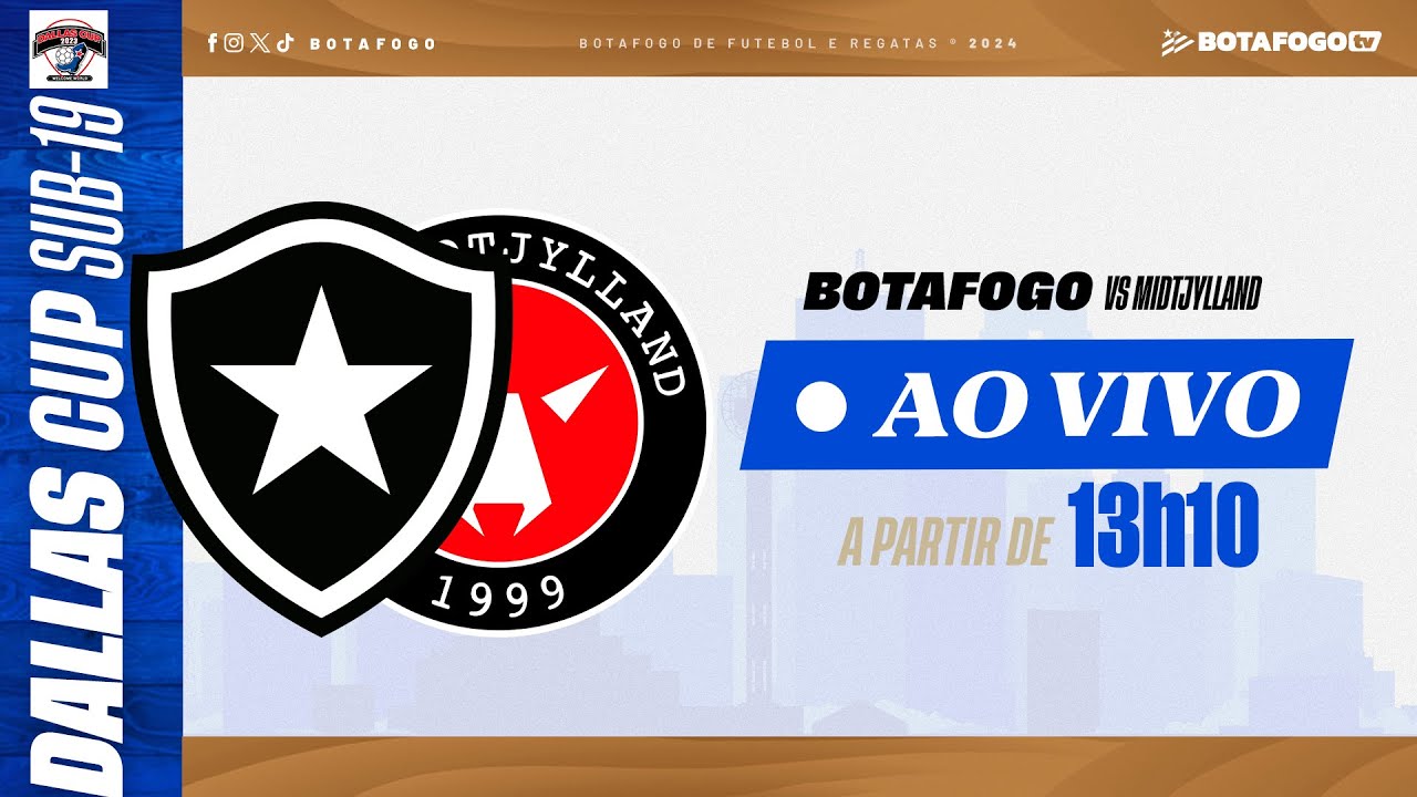 AO VIVO | Botafogo estreia na Dallas Cup Sub-19 contra o Midtjylland, da Dinamarca