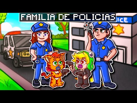 ¡JUGAMOS MINECRAFT PERO NOS ADOPTAN POLICIAS! 👮‍♀️👮 | SOMOS HIJOS DE POLICIAS EN MINECRAFT