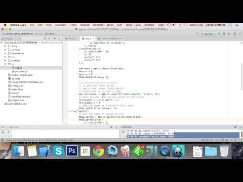 Cocos Code IDE V2 Running On A Mac Desktop