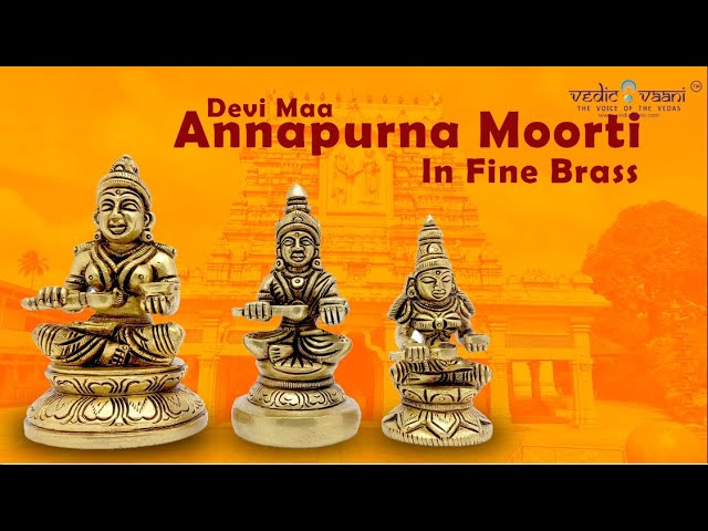 Devi Maa Annapurna Moorti, Goddess Annapurna Statue in Fine Brass video