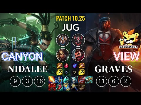 DWG Canyon Nidalee vs SG-S View Graves Jungle - KR Patch 10.25