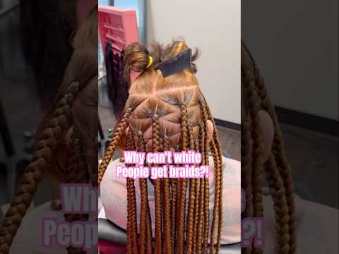 Why can’t white people get braids?! I need my rent paid.. yall are crazy!!!! #braids #knotless