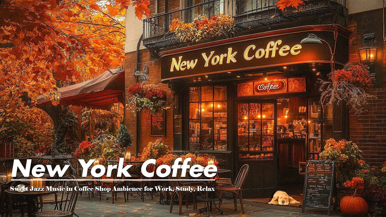 Relaxing New York Coffee Shop ☕ Sweet Bossa Nova Jazz Music to Work, Study & Relax