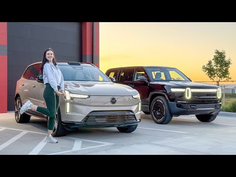 Rivian R1S Owner Drives Volvo EX90 For The First Time! Insane Sound System, Comfort, And Interior