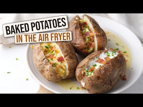 Air Fryer Baked Potatoes [w/ Crispy Skin]