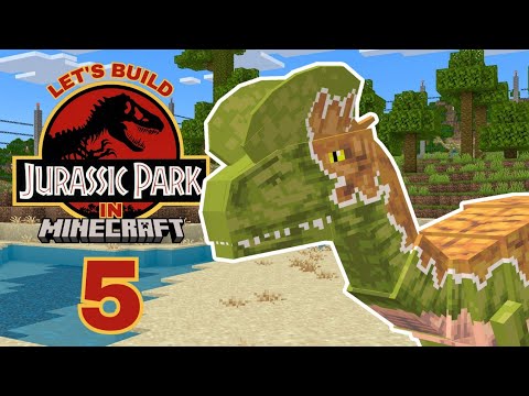 DILOPHOSAURUS Enclosure! - Let's Build Jurassic Park In Minecraft - Episode 5