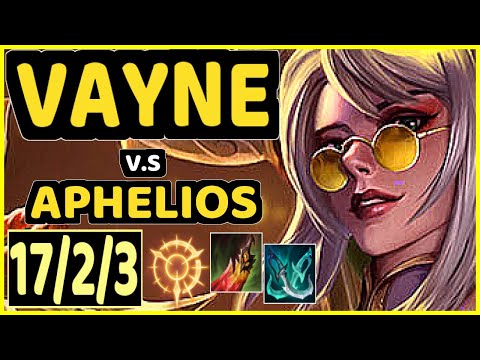 CARZZY (VAYNE) vs APHELIOS - QUADRAKILL 17/2/3 KDA BOTTOM ADC CHALLENGER GAMEPLAY - EUW