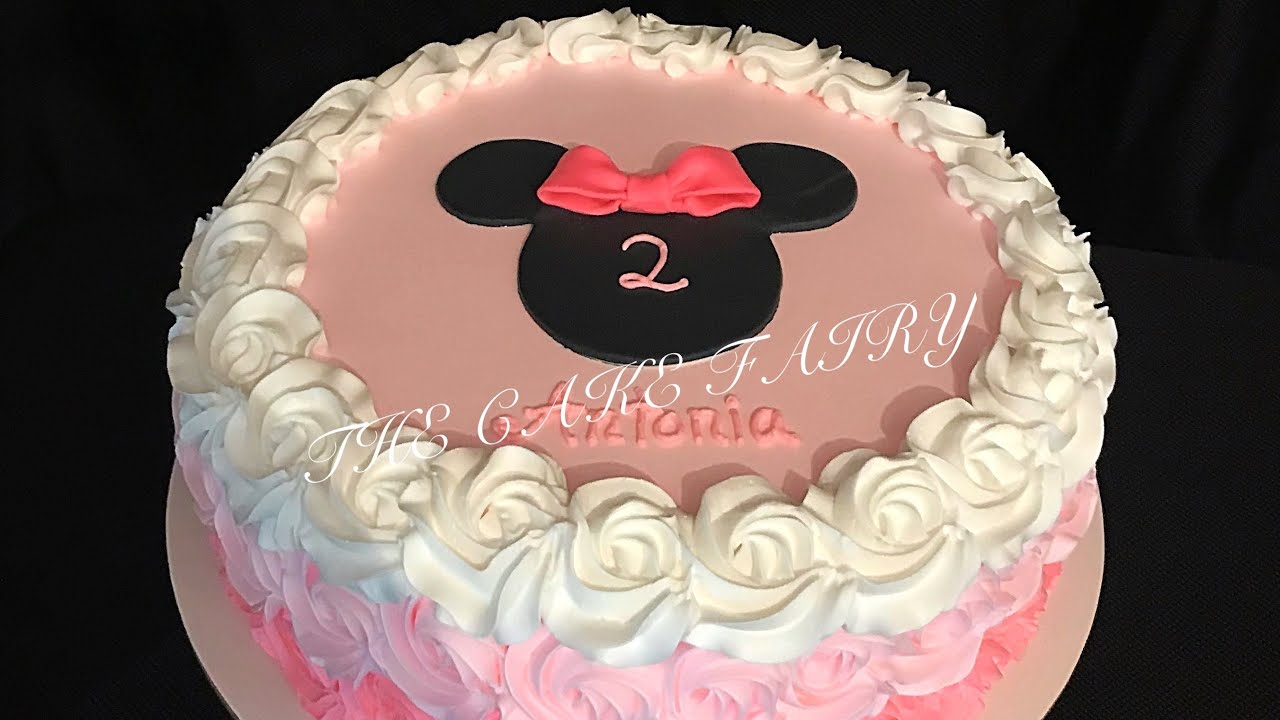 Minnie Mouse cake ( pastel de Minnie Mouse decoración sencilla)