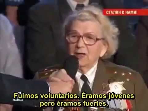 Veterana de la II Guerra Mundial habla sobre Stalin (Sub.Castellano)