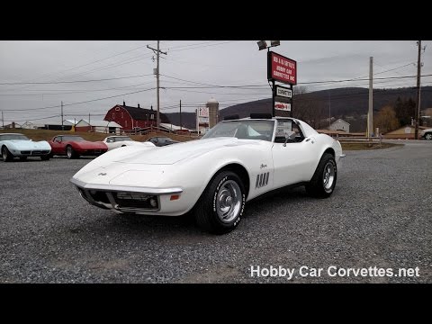 1968 White Corvette Stingray T Top For Sale Video