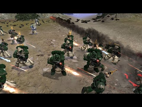 Adeptus Mechanicus & Dark Angels vs Orks - Survival - Unification Mod - WH 40K Dawn Of War Soulstorm