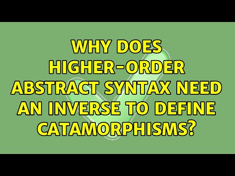 Why does higher-order abstract syntax need an inverse to define catamorphisms?