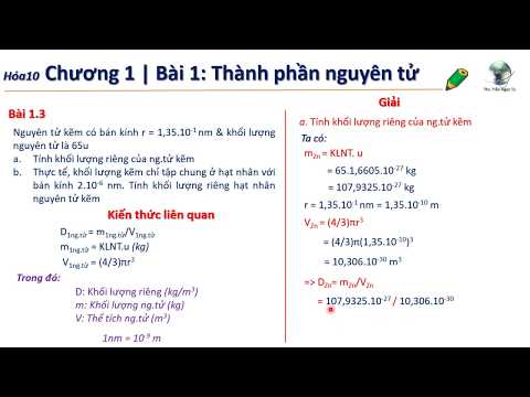 ✔ Hóa10| PP Tìm nhanh khối lượng riêng của hạt nhân nguyên tử Zn
