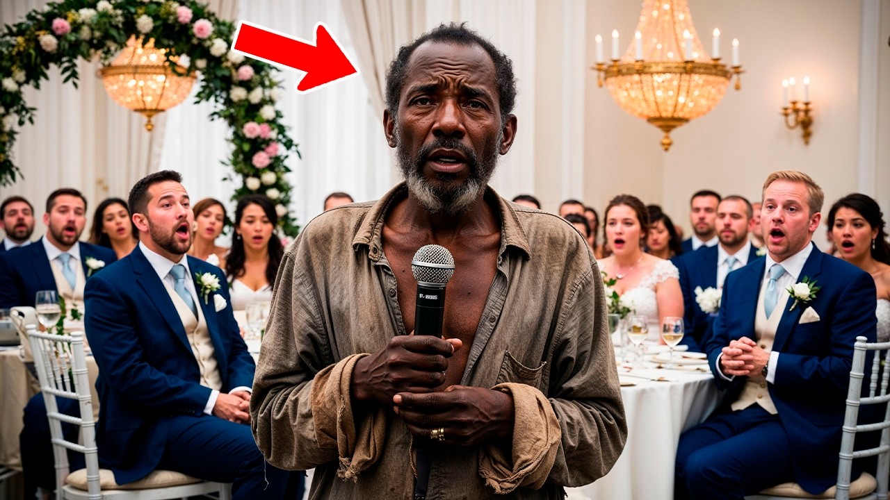 A Homeless Man Crashed a Wedding, But When He Took the Mic, Everyone Was Left in Shock!