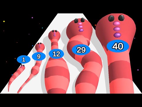 WORM RACE BOSS FIGHT /∞ Epic Race Gameplay Android iOS • Satisfying ASMR Mobile Games