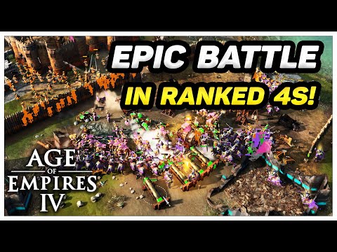 an EPIC 4v4 BATTLE in Age of Empires 4!