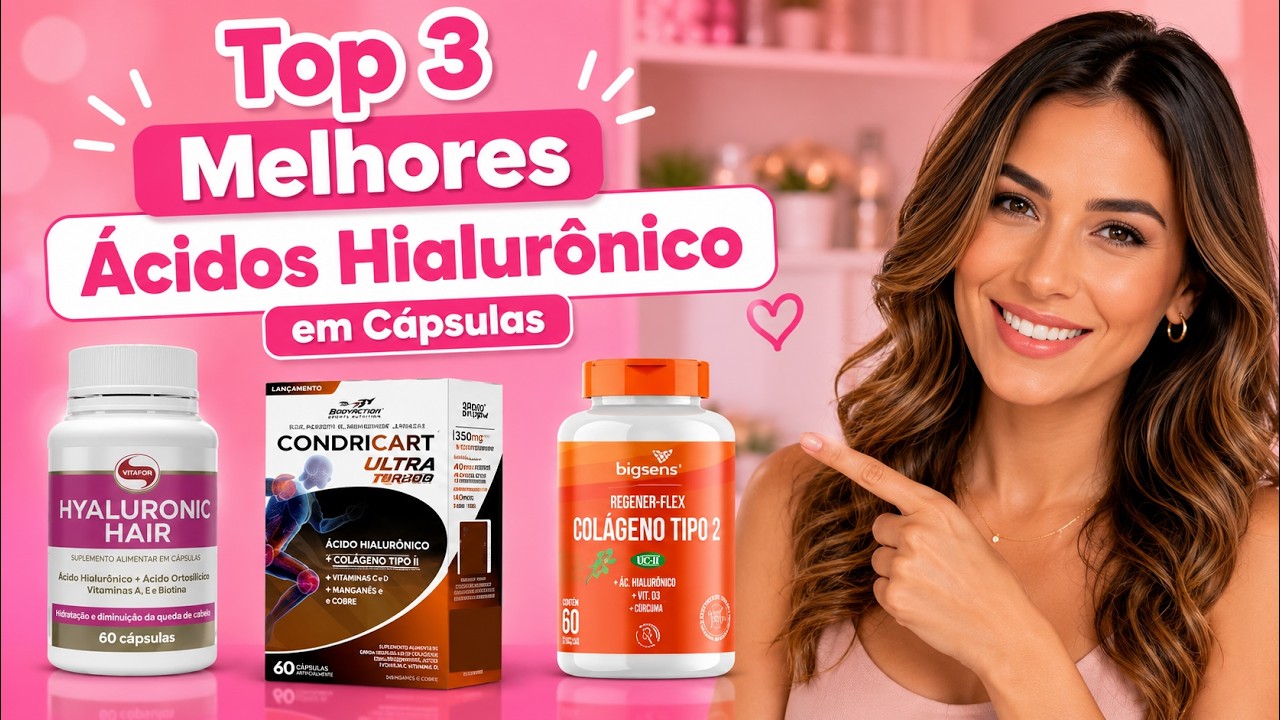 Miniatura da avaliação em vídeo de Suplemento Vitafor Hyaluronic Hair 60 Cápsulas
