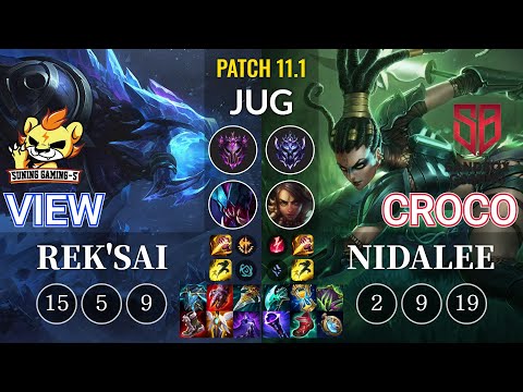 SG-S View Rek'Sai vs SB Croco Nidalee Jungle - KR Patch 11.1