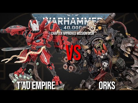 T'au Empire Vs Orks - Warhammer 40k 10th Edition