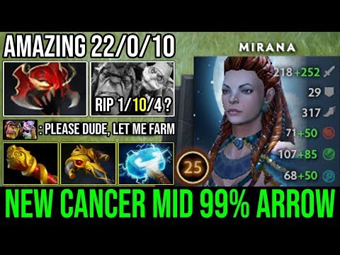 NEW Style Midlane Mirana 12Min Godlike & 100% Deleted Alchemist - Insane Right Click 22Kills DotA 2