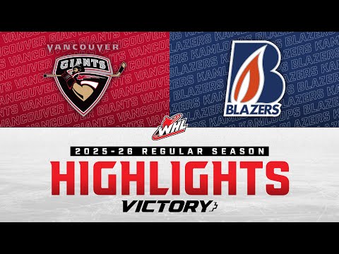 Vancouver Giants at Kamloops Blazers 10/25 | WHL Highlights 2025-26