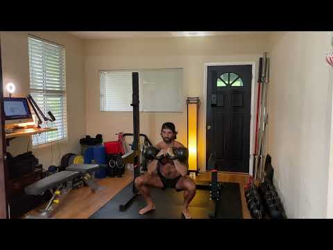 Double Kettlebell: 24kg - [Tempo] Snatch + Top Down Press + Squat