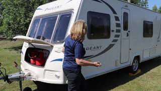 Arrival On Site - Levelling, Uncoupling and Setting Up the outside of a Caravan.