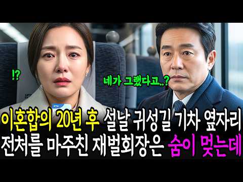 이혼합의 20년 후 설날 귀성길 기차 옆자리 전처를 마주친 재벌회장은 숨이 멎는데...