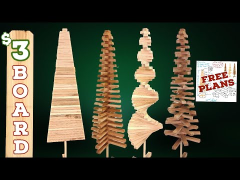 ONE Board Spiral Tree. Christmas Build | Woodworking Project