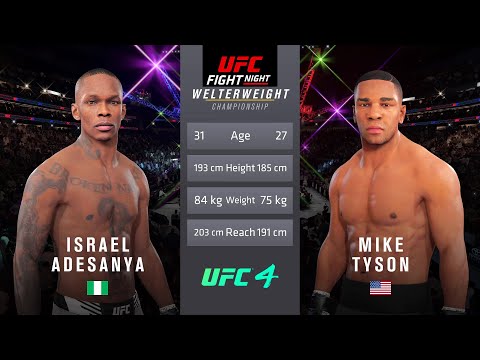 Israel Adesanya vs Mike Tyson Full Fight - UFC Fight Of The Night