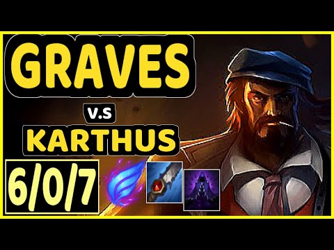 TARZANED (GRAVES) vs KARTHUS - 6/0/7 KDA JUNGLE CHALLENGER GAMEPLAY - NA