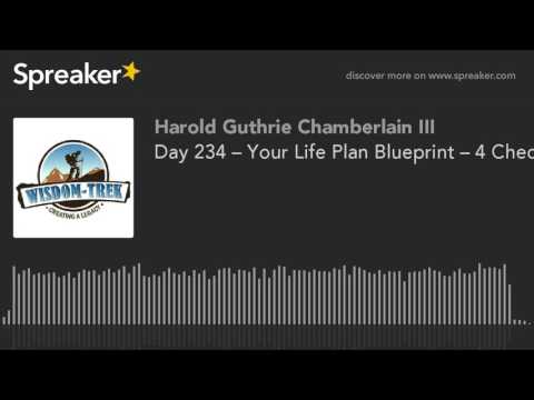 Day 234 – Your Life Plan Blueprint – 4 Checkpoints