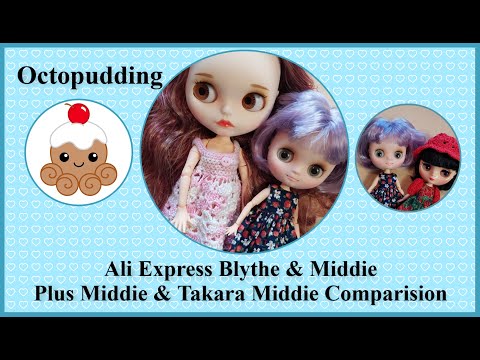 Ali Express Blythe a & Middie Blythe Plus Middie Comparisions