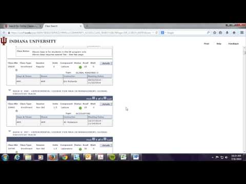 Iu Course Browser