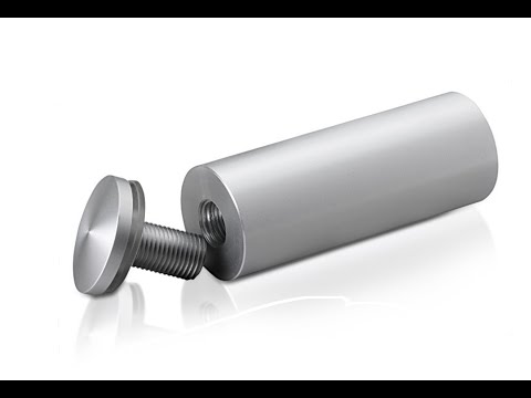7/8'' Diameter X 2-1/2'' Barrel Length, Aluminum Rounded Head Standoffs, Black Anodized Finish Easy Fasten Standoff (For Inside / Outside use)