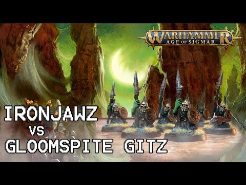 GLOOMSPITE GITZ vs. IRONJAWZ (1200 pts. Warhammer AGE OF SIGMAR Battle Report)