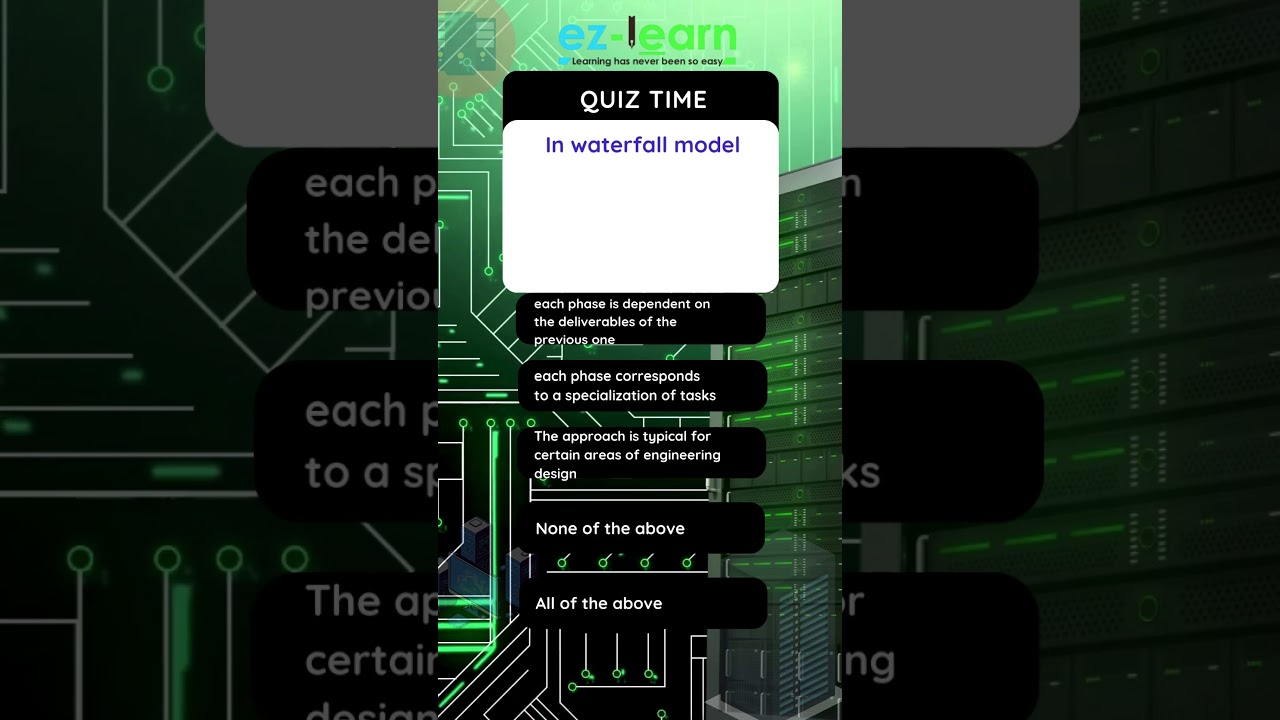 🌊 Waterfall Model Deep Dive: The Key Dependency! 💻 #ezlearnglobal