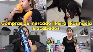 Compras de mercado, feira, farmácia e acabados  