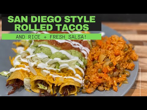 San Diego style ROLLED TACOS | Crispy beef Taquitos...