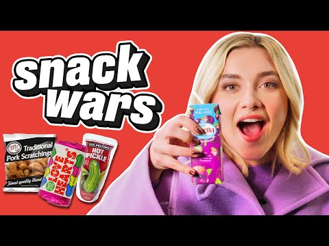 Florence Pugh Compares American & British Snacks | Snack Wars