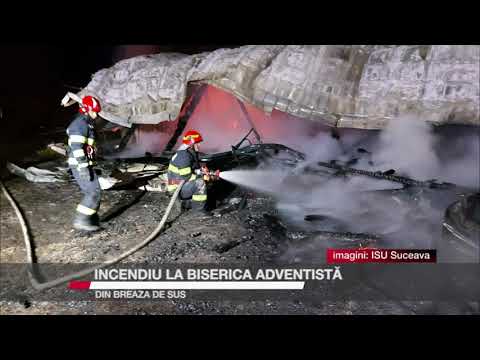 Incendiu la biserica adventistă din Breaza de Sus